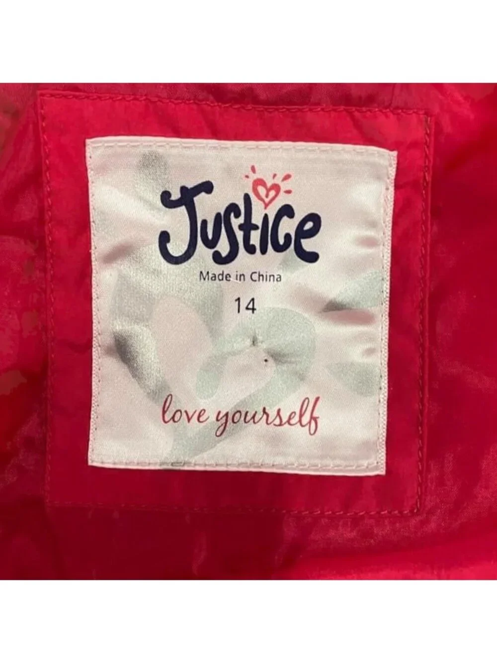 Justice Youth Girls 14 Pink Puffer Vest Faux Fur Lined Full Zip Removable Hoodie